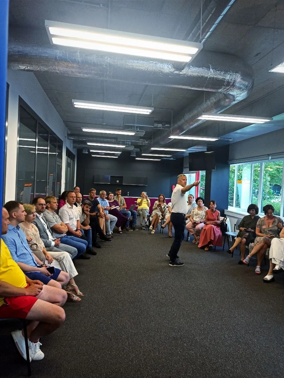 Professional business meeting in a modern office